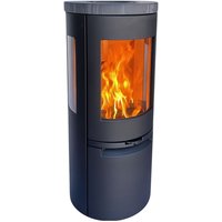 Heta Scanline 900 6.6kW Wood Burning Stove with Side Windows and Blackwood Top