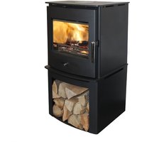 Newbourne 40FS Wood Burning / Multifuel  Ecodesign Stove With 200mm Log Store