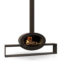 Dik Geurts Oval Front 7.9kW Wood Burning Ecodesign Stove on Plateau Base