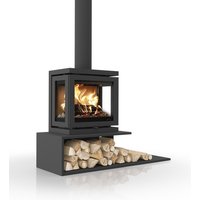 Dik Geurts Vidar Triple Small 4.9kW Wood Burning Ecodesign Stove on Floating Plateau