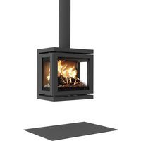 Dik Geurts Vidar Triple Small 4.9kW Wood Burning Ecodesign Wall Mounted Stove