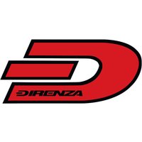 Direnza 'D' Sticker - 17cm - Red on Black