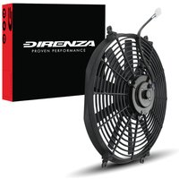 Universal 14" 12v 80w Straight Blade Fan + Fitting Kit