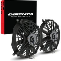 2x Universal 12" 12v 80w Straight Blade Fans