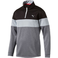 Puma Men's Pwrwarm Fleece Long Sleeve Pullover - Black - Size:S