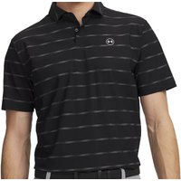 Under Armour Drive Chill Printed Golf Polo Shirt - Black/Castlerock/Halo Gray (001) - Size:M