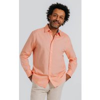 Dobell Promotion Enjoy 43% Discount on Orange Linen Shirt