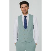 Dobell Promotion Enjoy 40% Discount on Mint Green Hopsack Waistcoat