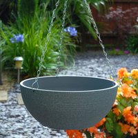 Garden Gear - Large Grey Stone Effect Hanging Basket