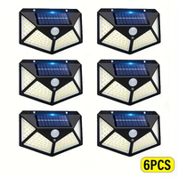 Kit 6 Luci Solari a LED con Sensore di Movimento – 100 LED, IP65, 270° di Copertura