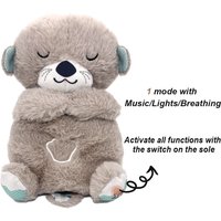 Breathing Bear Peluche Lontra Calmante - Sensazione Grembo Materno Grigio