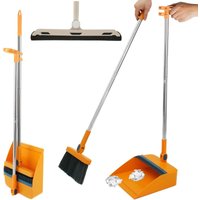 Set scopa e paletta set di paletta con manico lungo con scopa a girevole a 180 gradi