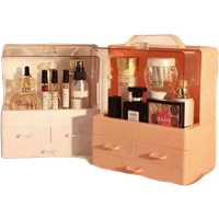 Organizer per Cosmetici a 3 Cassetti -Maniglia Antipolvere- Espositore Makeup
