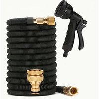 Tubo da Giardino Estensibile 15 Metri - Alta Pressione con Attacchi in Acciaio Inox