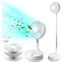 Ventilatore tavolo e a piantana pieghevole con batteria ricaricabile