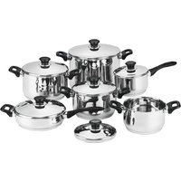 Set Batteria Di Pentole 12 Pezzi in Acciaio Inox Bavaria Con Coperchio