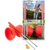 Angeltoys Diabolo Rubber Rood met metalen stokjes