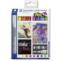Lumocolor Chalk Marker ronde punt 8st