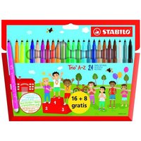 Stabilo Trio A-Z etui 16+8 GRATIS