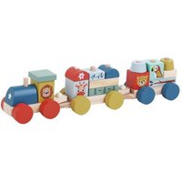 Houten trein 18 delig