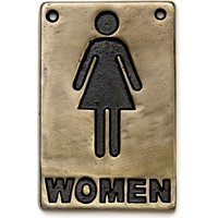 Click to view product details and reviews for Bronze Toilet Sign Women Single.