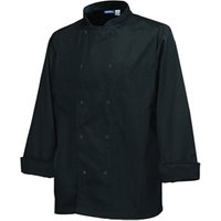 Click to view product details and reviews for Genware Chefs Basic Stud Long Sleeve Jacket Black Medium. Click to view product details and reviews for Genware Chefs Basic Stud Long Sleeve Jacket Black Medium.