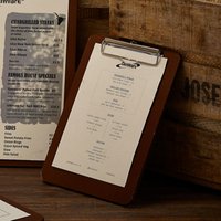 Click to view product details and reviews for Wooden Menu Clipboard A5 Single. Click to view product details and reviews for Wooden Menu Clipboard A5 Single.
