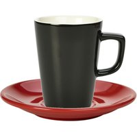 Click to view product details and reviews for Royal Genware Black Latte Mug And Red Saucer 12oz 340ml Set Of 6. Click to view product details and reviews for Royal Genware Black Latte Mug And Red Saucer 12oz 340ml Set Of 6.