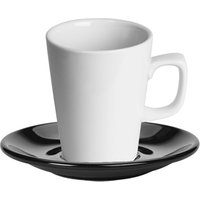 Click to view product details and reviews for Royal Genware White Latte Mug And Black Saucer 12oz 340ml Set Of 6. Click to view product details and reviews for Royal Genware White Latte Mug And Black Saucer 12oz 340ml Set Of 6.