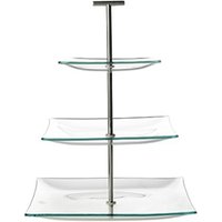 Click to view product details and reviews for Square Glass 3 Tier Cake Stand. Click to view product details and reviews for Square Glass 3 Tier Cake Stand.