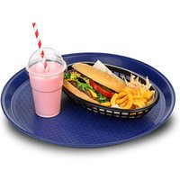 Click to view product details and reviews for Round Fast Food Tray Blue 14inch. Click to view product details and reviews for Round Fast Food Tray Blue 14inch.