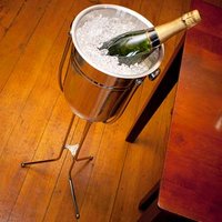 Click to view product details and reviews for Stainless Steel Champagne Bucket With Folding Stand. Click to view product details and reviews for Stainless Steel Champagne Bucket With Folding Stand.