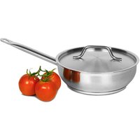 Click to view product details and reviews for Genware Stainless Steel Sauteuse Pan And Lid 28ltr. Click to view product details and reviews for Genware Stainless Steel Sauteuse Pan And Lid 28ltr.