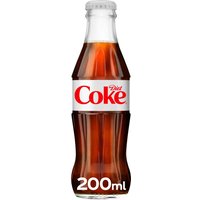 Coca Cola Diet Coke 24x 200ml Glass Bottles