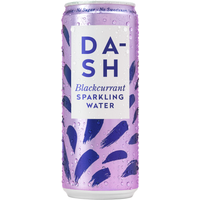 DASH Blackcurrant Flavoured Sparkling Water 24x 330ml