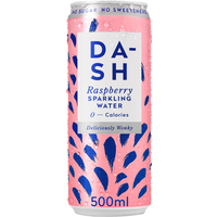 DASH Raspberry Flavoured Sparkling Water 12x 500ml