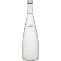 Evian Still Natural Mineral Water 12x 750ml Glass Bottle