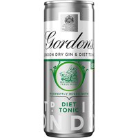 Gordons Gin and Diet Tonic Premix 250ml
