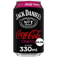Jack Daniel's & Coca Cola Cherry Premix 330ml