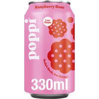 Poppi Raspberry Rose Soda 24 x 330ml Cans