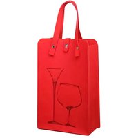 Red Double Bottle Gift Bag