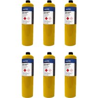 Kit 6 Unidades Cartucho Gás Mapp para Maçarico ONU1077 Classe 2.1 Propileno Hulter HT6MAP400GRRC 400g