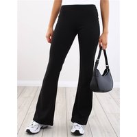 Only Fever Flared Trousers - Black / Black - 8S