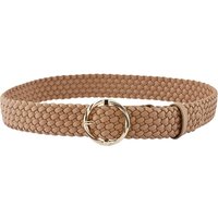 Pieces Vitta Braiding Belt - Tan/Gold - M