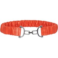 Pieces Bony Wrinkle Waist Belt - Red Orange - M