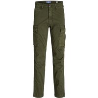 Jack & Jones Junior Ace Tucker Cargo Trousers - Green / Olive Night - 12Y