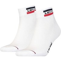 Levi's Mid Cut Sportswear Logo Socks - 2 Pack - White - M/L