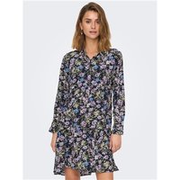 Jdy Piper Mini Dress With Print - Blue / Black Iris - 14