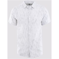 Kensington Stripe Short Sleeve Shirt - White - S