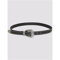 Pieces Arran Studded Western Jeans Belt - Black / Silver - L